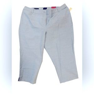 Talbots Perfect Crop Pants Chambray Blue Size 18WP